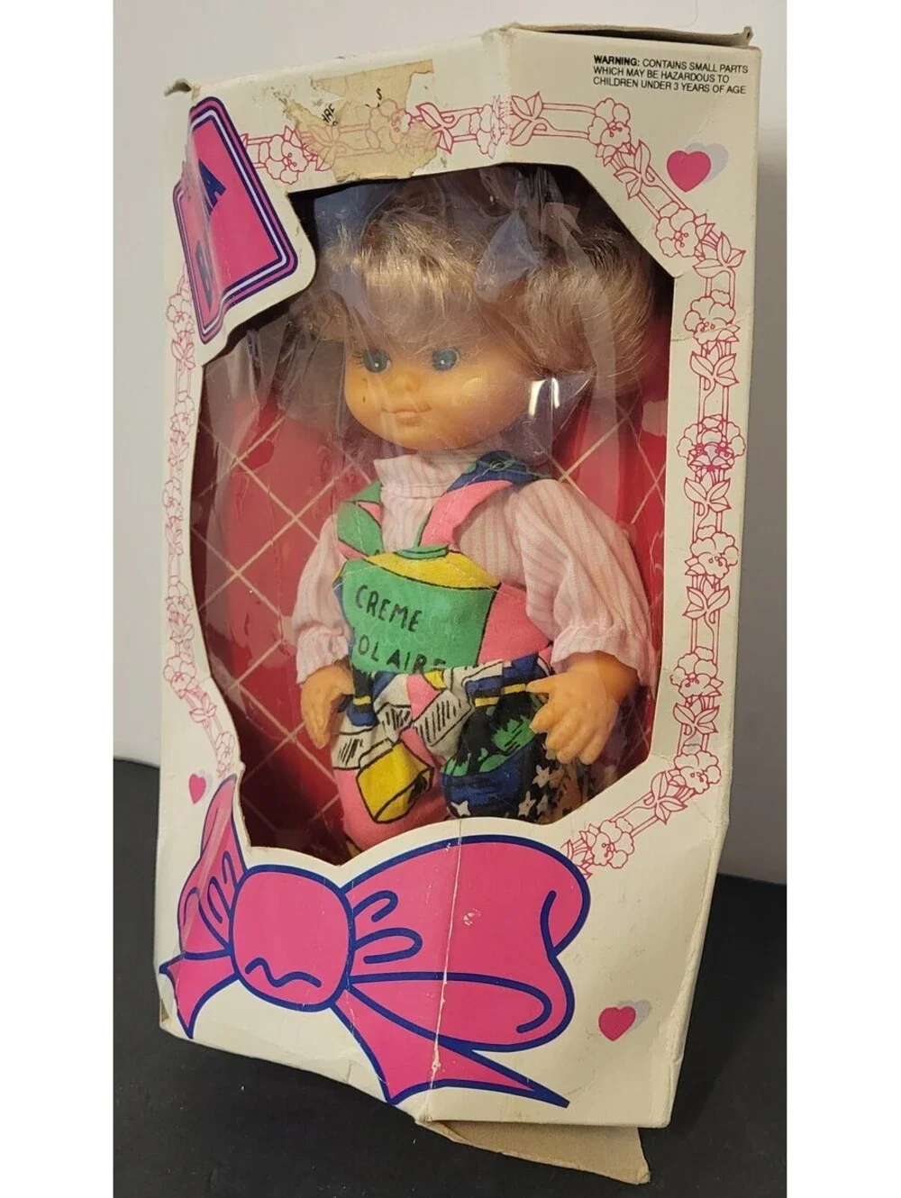 Vintage Barbara Doll NOS Blonde Hair w/Pigtails & Overalls *Read